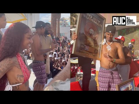 Gucci Mane Brings The Entire 1017 To Vegas Surprises Them Chains With Gold Plaques