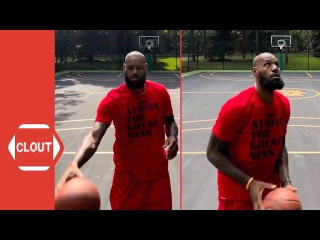 Lebron James Practices In His Backyard Court Preparing To Enter His 20th Season In Nba!