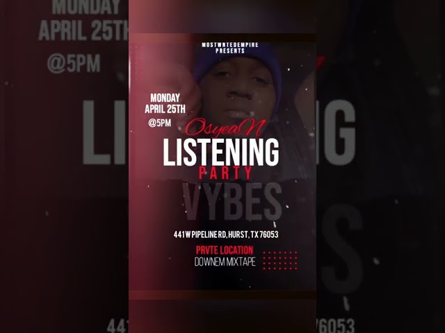 Listening Party April 25th ???? Osyean