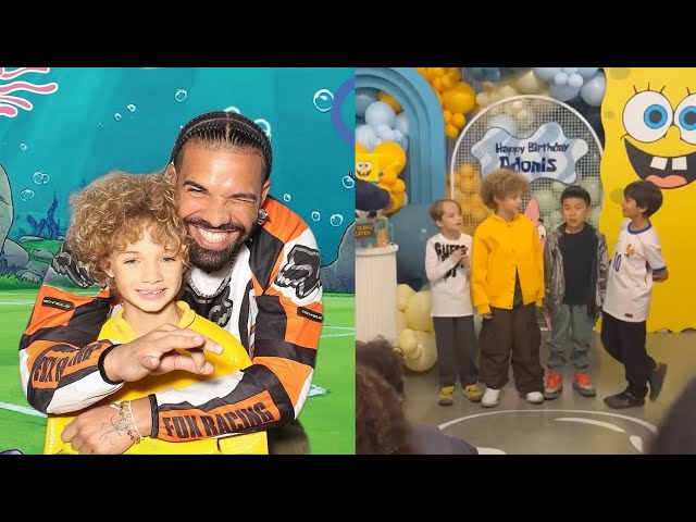 Drake Celebrates Adonis’ 7th Birthday With A Fun Filled Spongebob Themed Party! 🎉